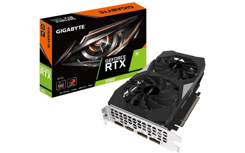 GIGABYTE Geforce RTX 2060  Graphics Card, 2 x  Fans, 6GB 192-Bit GDDR6, [GV-N2060D6-6GD]